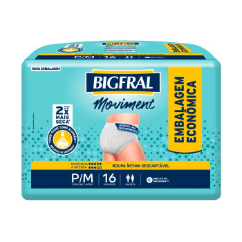 Fralda Adulta Bigfral 16Un Moviment Roup P/M