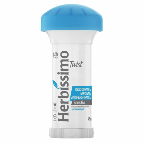 Desodorante Antitranspirante Creme Herbissimo Twist Sensitive 45Gr