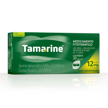Laxante Fitoterápico Tamarine 12mg 20 cápsulas