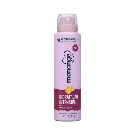 Desodorante Antitranspirante Aerosol Monange Hidratação Intensiva Feminino 72h 150ml