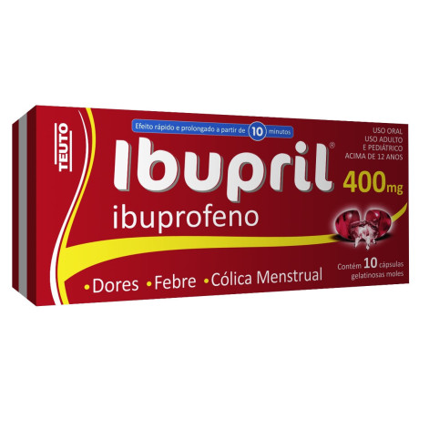 Ibupril 400mg Teuto 10 Cápsulas Gelatinosas Moles