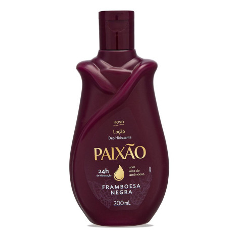 Loção Hidratante Corporal Paixão Framboesa Negra Ação Desodorante 200ml
