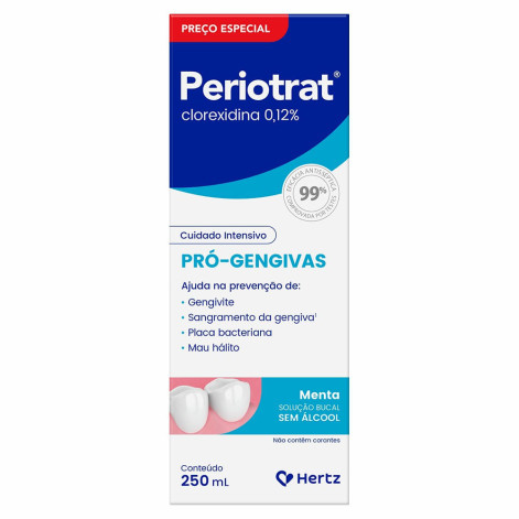 Solução Antisséptica Bucal Periotrat Sem Álcool com 250ml