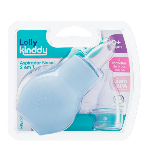 Aspirador Nasal 2 Em 1 Azul Lolly Baby