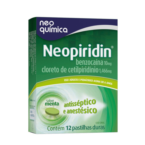 Neopiridin Neo Química Pastilha para Garganta 12 Pastilhas