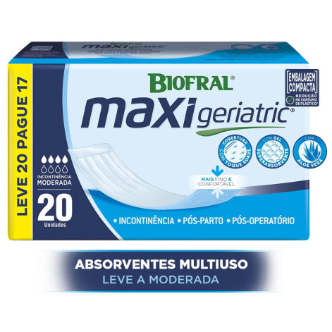 Absorvente Biofral Maxi Geriatric com 20 unidades