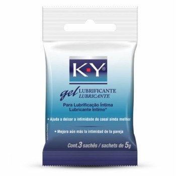  Gel Lubrificante Íntimo K-Y Original com 3 unidades de 5g cada
