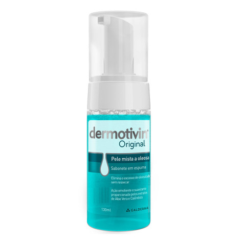 Sabonete Facial em Espuma Dermotivin Original Pele Mista a Oleosa com 130ml