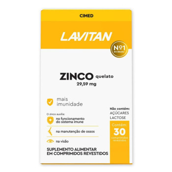 Lavitan Zinco Quelato Mais Imunidade com 30 Comprimidos Revestidos