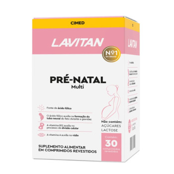 Suplemento Alimentar Lavitan Pré-Natal 30 Comprimidos