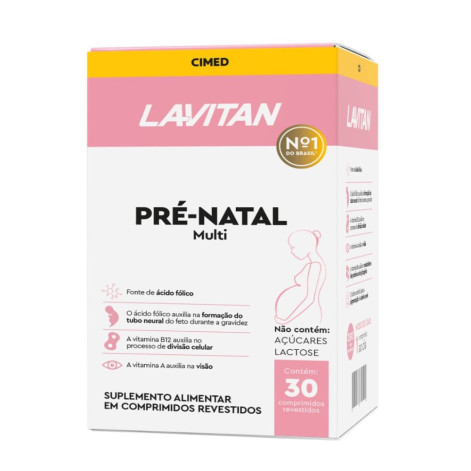 Suplemento Alimentar Lavitan Pré-Natal 30 Comprimidos