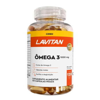 Suplemento Vitamínico Ômega 3 1000mg Com 120 Cápsulas Lavitan Cimed