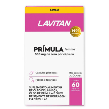 Suplemento Alimentar Lavitan Prímula Femme 60 Cápsulas Gelatinosas