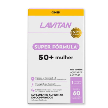 Suplemento Alimentar Lavitan Super Fórmula 50 Mais Mulher Com 60 Comprimidos