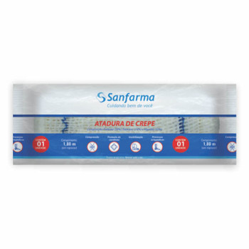 Atadura De Crepe Sanfarma 12cm X 1,80m