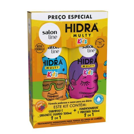 Kit Shampoo + Condicionador Hidra Multy Kids Salon Line 300ml