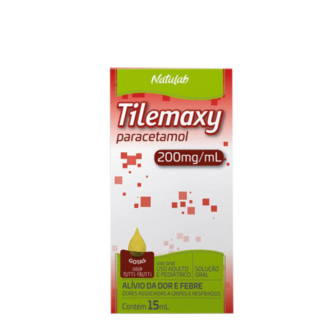 Tilemaxy 200mg/ml Sabor Tutti-Frutti Solução Oral Gotas 15ml