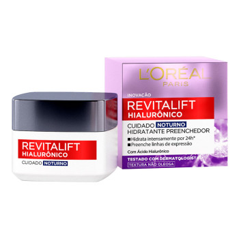 Creme Facial Anti-Idade L'Oréal Paris Revitalift Hialurônico Noturno 49g
