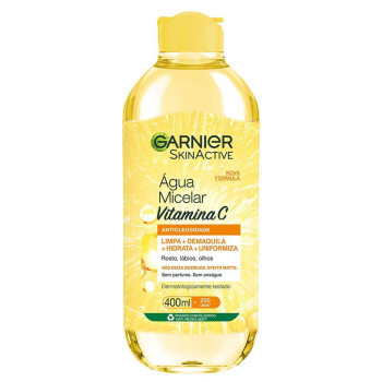  Água Micelar Garnier SkinActive Antioleosidade Vitamina C Oil Free com 400ml